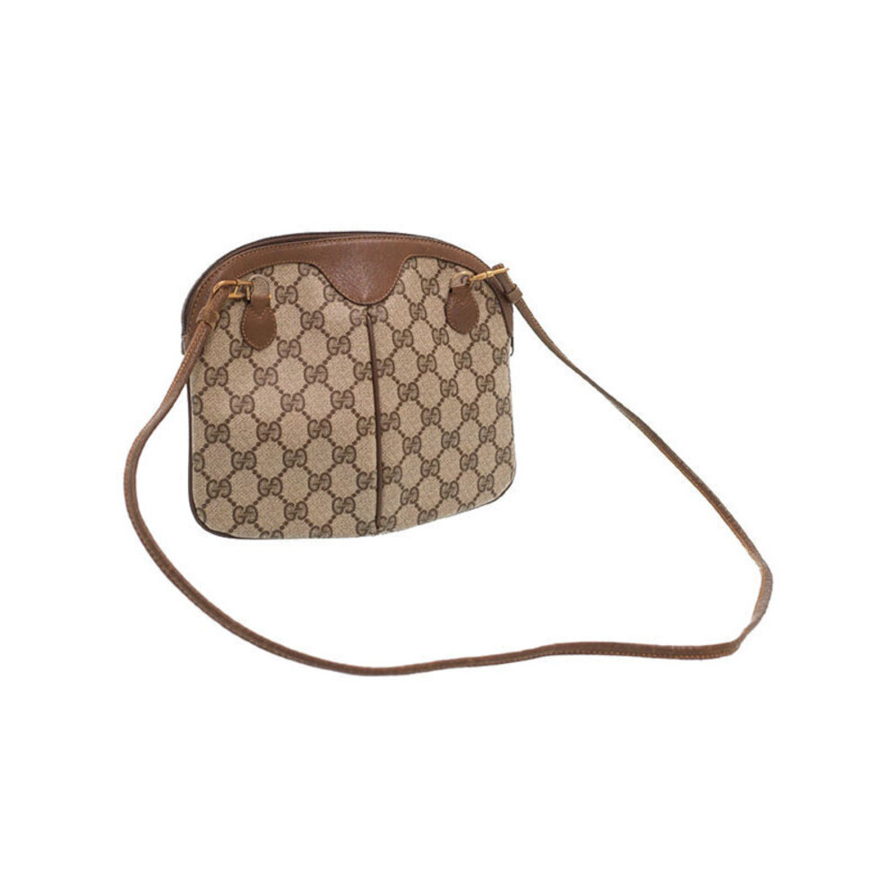 Gucci Messenger Crossbody Flat Bag Monogram Brown Plus GG